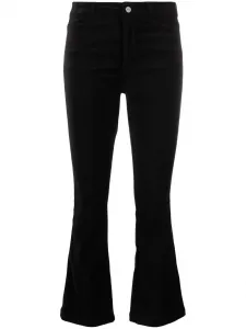 Расклешенные джинсы средней посадки PAIGE, черный
