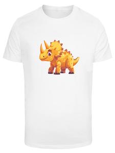 Рубашка F4NT4STIC Süßer Triceratops Dinosaurier, белый