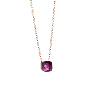 Подвеска Pomellato с аметистом и цепочкой из розового золота