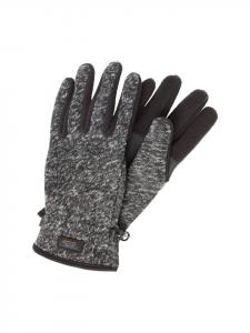 Camel Active Вязаные перчатки с эластичной манжетой, серо-каменного цвета