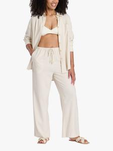 Сшитые на заказ брюки из льняной смеси South Beach, цвет Natural Beige