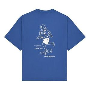 Футболка New Balance Wordmark Logo Skate Graphic T-Shirt 'Blue', синий