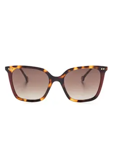 Солнцезащитные очки в квадратной оправе Carolina Herrera, коричневый