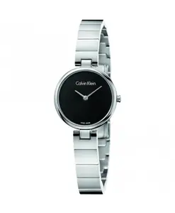 Настоящие кварцевые часы с циферблатом M и серебряным стальным браслетом. Calvin Klein, серый
