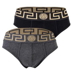 Трусы VERSACE Panty, серый/черный