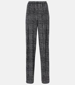 Широкие брюки в клетку со складками Norma Kamali, Glen Plaid