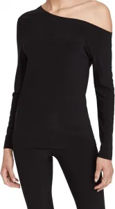 Norma Kamali Женский топ с длинным рукавом и спущенным плечом