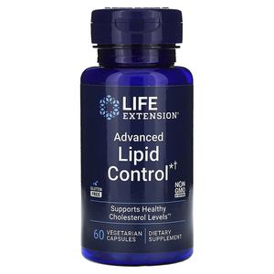Life Extension, Advanced Lipid Control, 500 мг, 60 вегетарианских капсул
