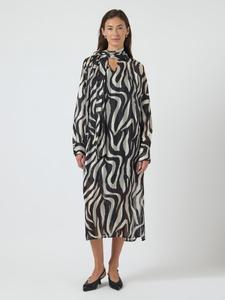 Платье YAS YASTWIGSY TIE NECK LONG DRESS, Black/Birch/Black