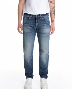 Мужские джинсы-вакеро slim fit с карманами Replay, синий