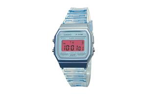 CASIO Часы Retrofit Series Quartz Movement Resin Strap Watch Men's Watch Blue Dial, Blue Dial with Pink Crystal Lens