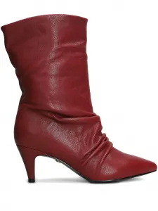 Сапоги Laika со сборкой, каблук 55 мм Gold & Rouge, красный