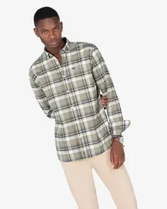 Мужская клетчатая рубашка зеленого цвета Harper & Neyer