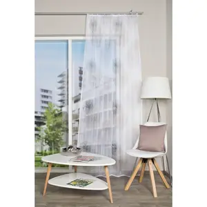 Штора RAWLINS с кулиской 1 шт. Однотонный шнур RAWLINS с принтом Home Wohnideen, серый