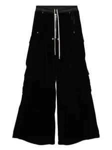 Бархатные брюки карго Rick Owens, черный