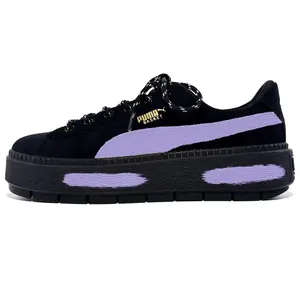 Женские кроссовки Platform Trace Low Top для скейтбординга черные с фиолетовым PUMA, черный фиолетовый