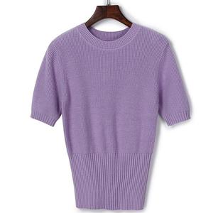 Женский свитер с коротким рукавом slim fit и эффектом контроля живота Clearflower, Purple