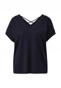 Базовая футболка MIT V-AUSSCHNITT s.Oliver, темно-синий