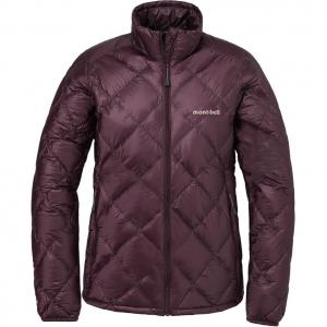 Пуховик женский с воротником стойкой, легкий MONTBELL, бордовый