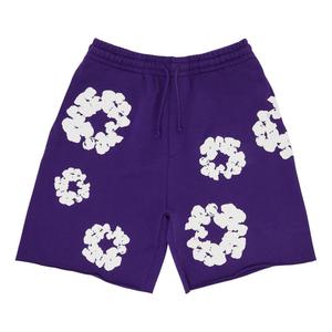 Спортивные шорты Denim Tears Cotton Wreath Logo Shorts 'Purple White', фиолетовый