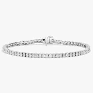 Теннисный браслет с овальными бриллиантами 7 дюймов из белого золота 14 карат (5 карат Tw. - FG / VS2-SI1) Blue Nile