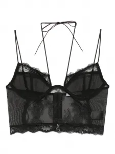 Кружевной бюстгальтер-бюстье Patrizia Pepe, черный