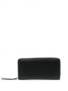 Кошелек на молнии с декоративной строчкой MAISON MARGIELA, черный