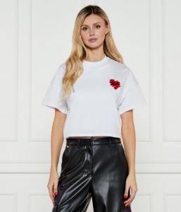 Футболка Karl Lagerfeld с изображением сердец, белый