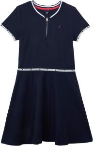 Платье Tommy Hilfiger Kids Core Flag для девочек (для детей старшего возраста), Navy Zip
