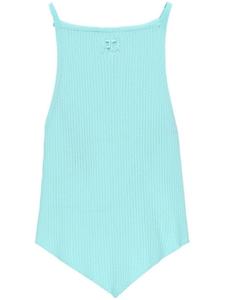 Courrèges топ в рубчик, синий