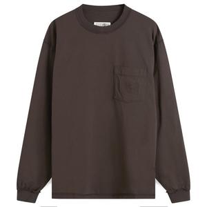 Футболка с длинными рукавами и логотипом Mm6 Maison Margiela, Chocolate