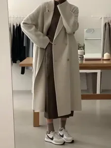 Женское пальто «Честерфилд» с поясом Doux Belle, цвет Beige