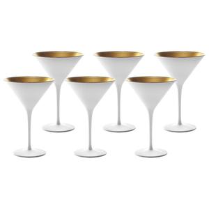 Бокалы для коктейлей Cocktailschalen Elements 240 мл, набор из 6 шт. Stölzle, Weiß-Gold