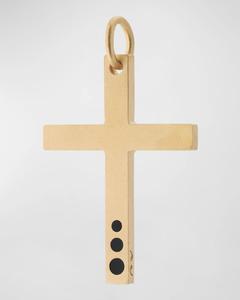 Мужской кулон The Cross с эмалевыми точечными акцентами Marco Dal Maso, цвет Yellow Gold