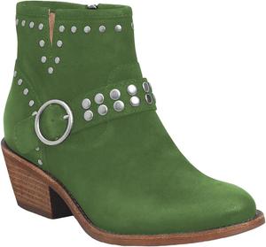 Женские ботильоны FOWT в стиле ковбой с V-образным вырезом, короткие ботинки с металлическими заклепками, молния сбоку, низкий каблук-блок с полосками, металлическая пряжка, повседневные модные рабочие туфли, размер 4-16 US, Green
