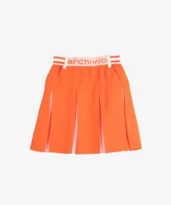 Двухцветная вязаная плиссированная юбка Archivio, цвет Fluorescent Orange (030)