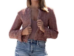 Жакет с открытой передней частью в драгоценно-коричневом цвете DRESS FORUM