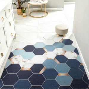 Dajiang Ковер 120х180 см из ПВХ, для прихожей, с петлевым ворсом, не скользит, золотой шнур