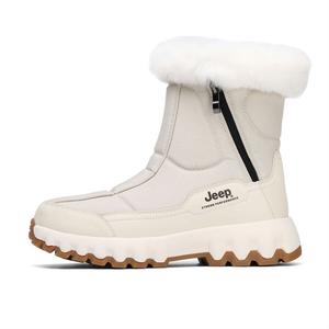 Зимние сапоги Jeep на молнии с меховой опушкой, белый