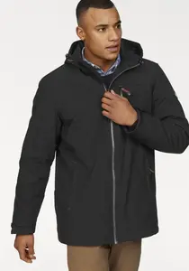 Зимняя куртка Polarino с капюшоном, водоотталкивающая, ветронепроницаемая и дышащая, черный