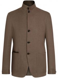 Льняная куртка Zegna, коричневый