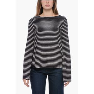 Полосатый свитер с круглым вырезом EMPORIO Armani, Blue