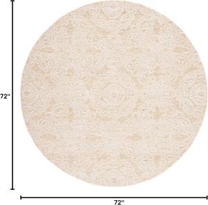 Ковер SAFAVIEH, 183 x 183 см, Metro Collection GoldIvory MET997D ручной работы из премиальной шерсти для гостиной, столовой, спальни, прихожей