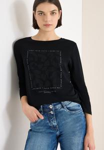 Топ Cecil Long sleeved top, Schwarz/Black