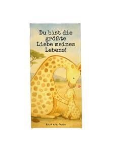 Mr. & Mrs. Panda Детское полотенце с изображением жирафа и надписью белого цвета