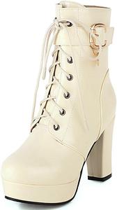 Женские модные массивные ботильоны на высоком каблуке MRKEWUNEY, 20 Apricot