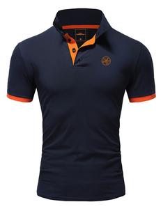 Поло Amaci&Sons Basic Kontrast Polo Shirt MEMPHIS, цвет Navyblau/Orange