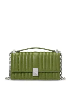 Сумка-Кроссбоди Deco из стеганой кожи с цепочкой и откидной крышкой Kate Spade New York, зеленый