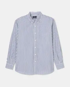 Мужская рубашка классического кроя больших размеров Dustin, тёмно-синий