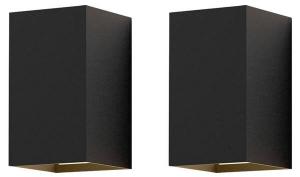 Светодиодный настенный светильник Nettlife Herz (2 шт), черный